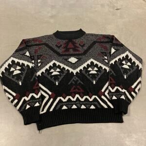 vintage y2k chartwell patterned sweater